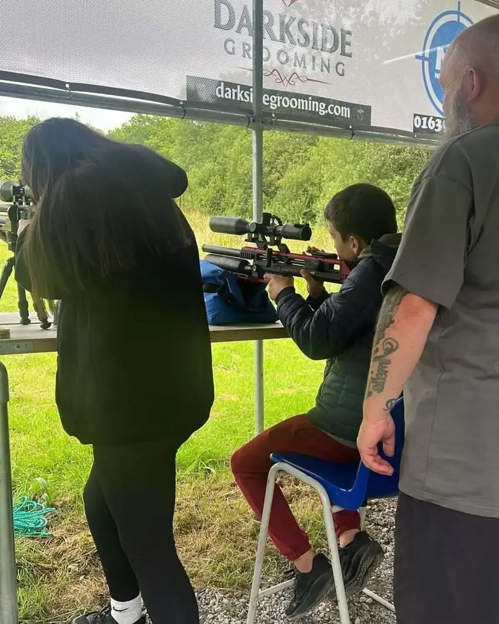 Taking aim with help on the air rifle range