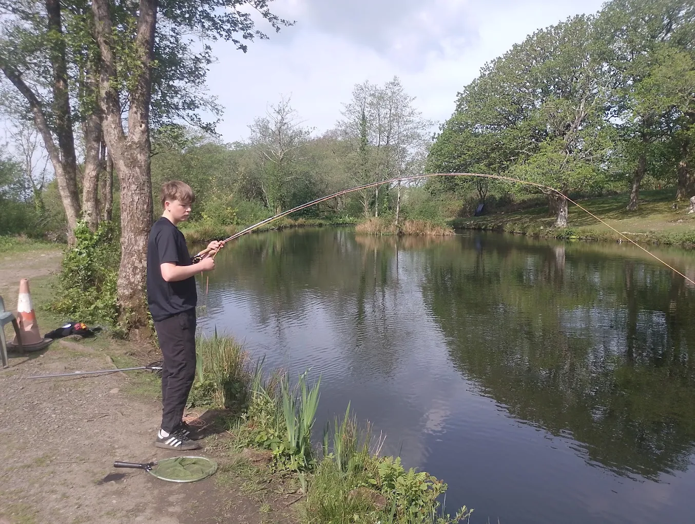 Fishing the lake at Black Mountain